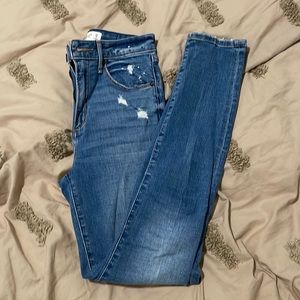 NWOT curve love super skinny ankle high rise ripped jeans